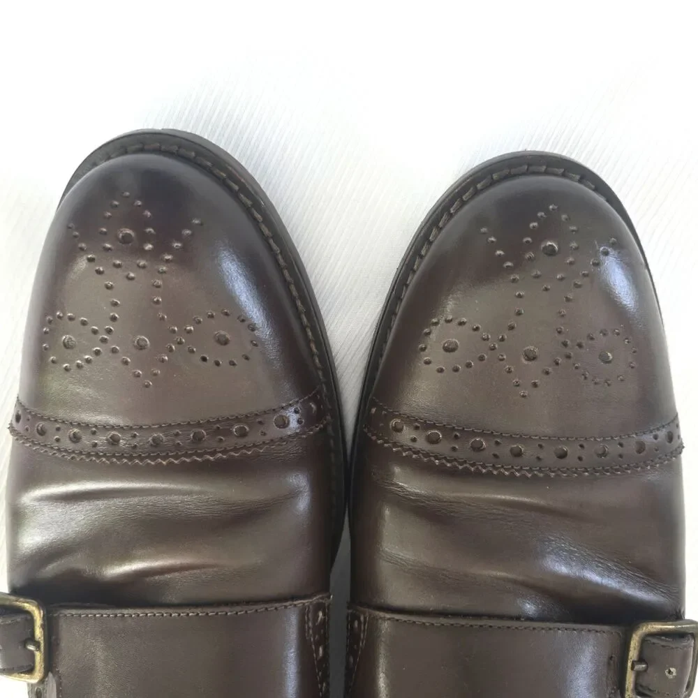 👞 Bruno Magli Alfanzo Shoes – Men's 11M – Dark Brown Monk Strap – Italy Leather